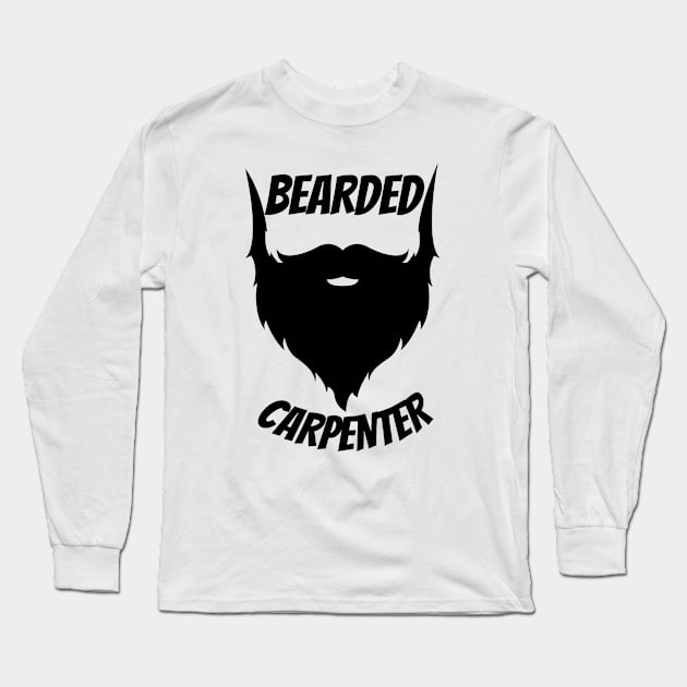 bearded carpenter Long Sleeve T-Shirt by MisaMarket